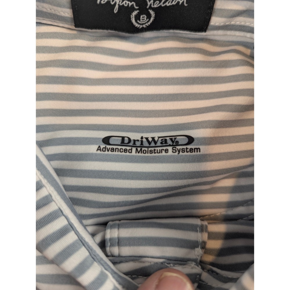 Byron Nelson Mens DriWay Striped Polo Shirt Heritage Harbour Golf Club Blue M - Picture 6 of 13